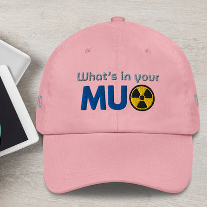 Low Profile Dad Hat with Adjustable strap and Antique Buckle - What's in your MU formula Embroidered