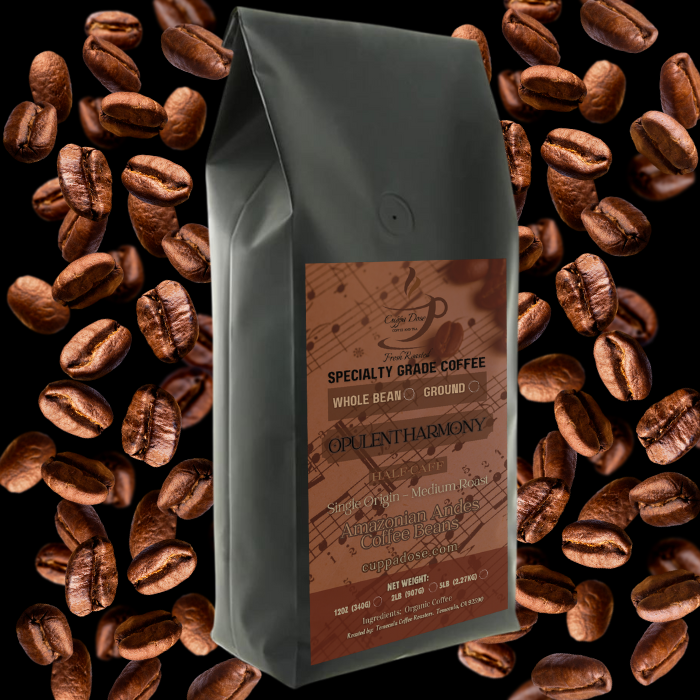 OPULENT HARMONY COFFEE - HALF CAFFEINATED - MEDIUM ROAST