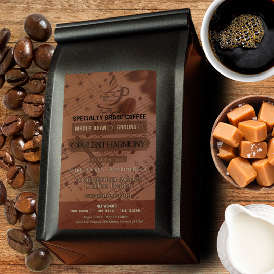 OPULENT HARMONY COFFEE - HALF CAFFEINATED - MEDIUM ROAST