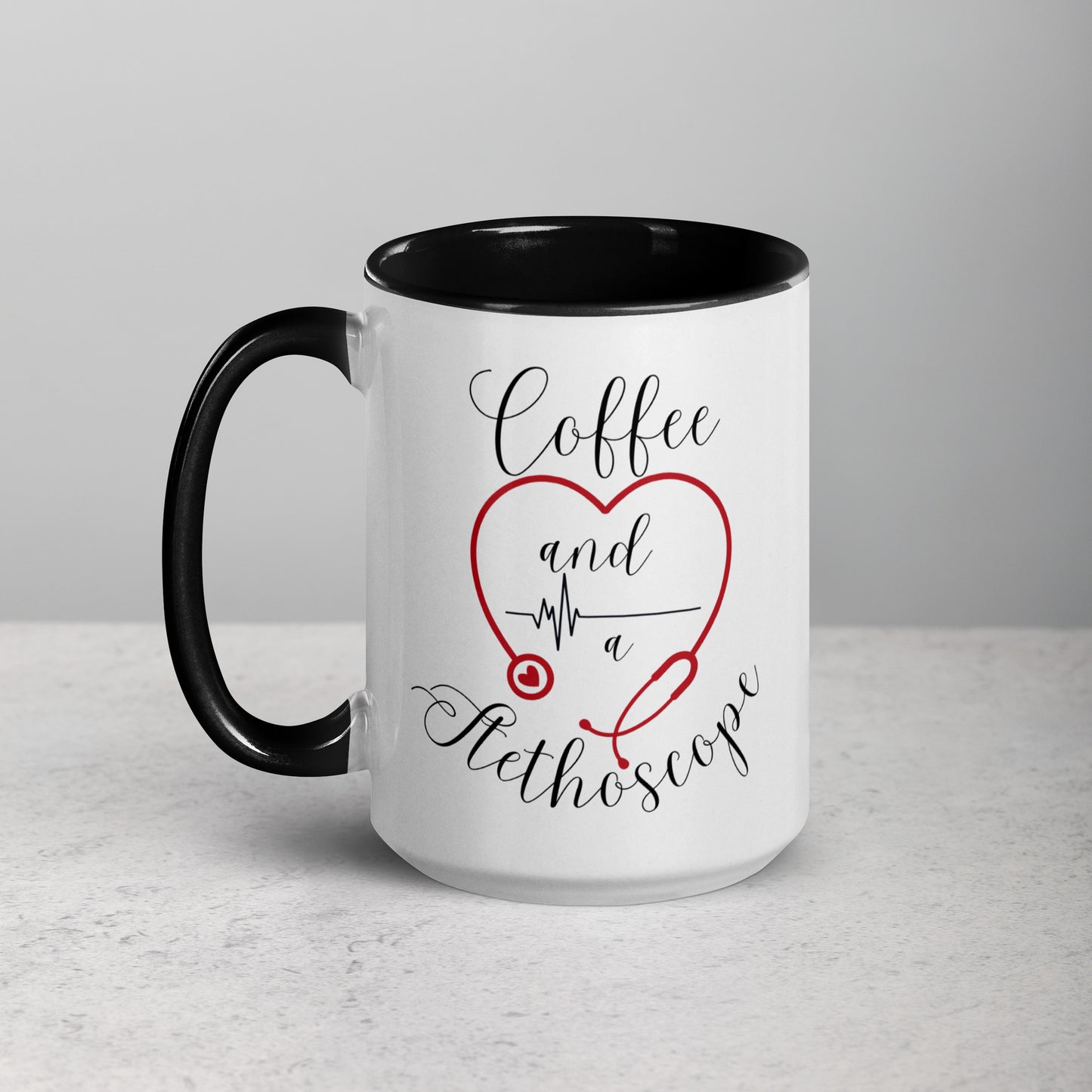 Coffee and a Stethoscope Mug White