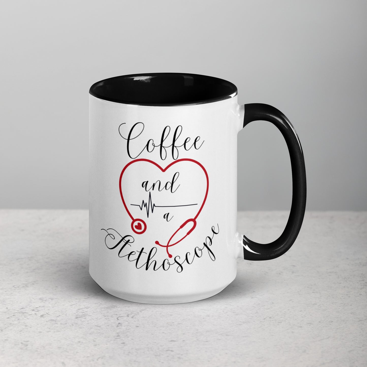 Coffee and a Stethoscope Mug White