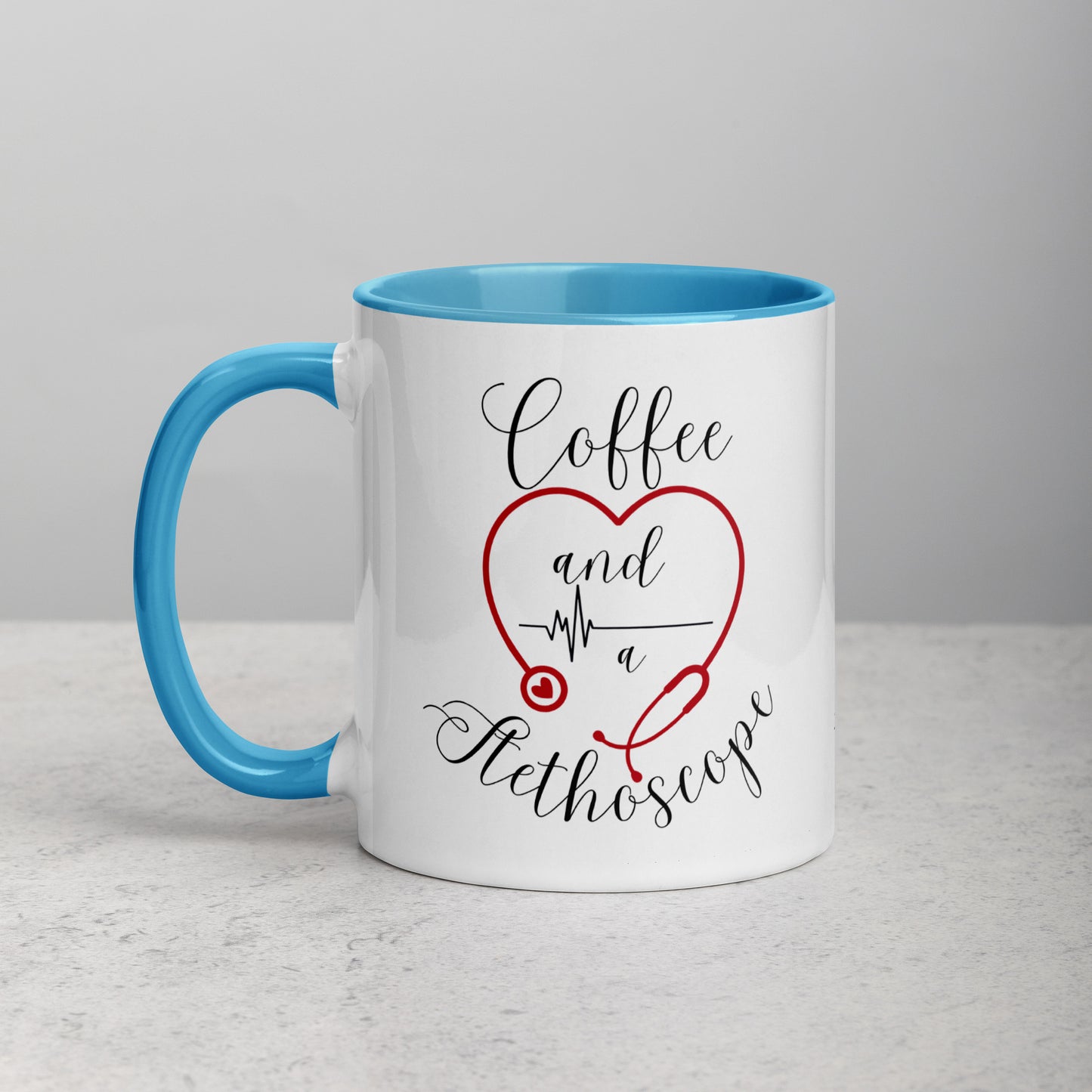 Coffee and a Stethoscope Mug White