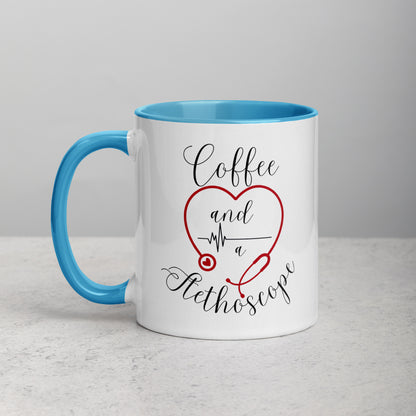 Coffee and a Stethoscope Mug White