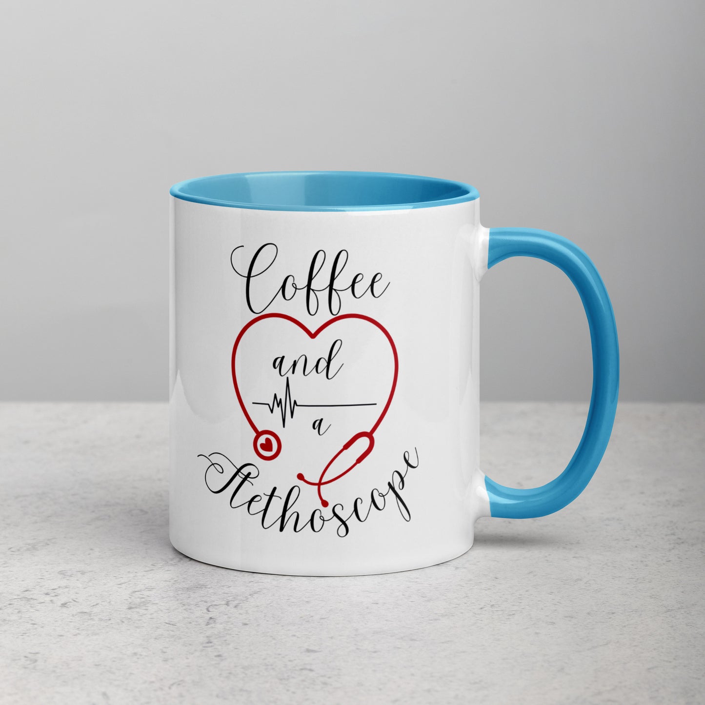 Coffee and a Stethoscope Mug White