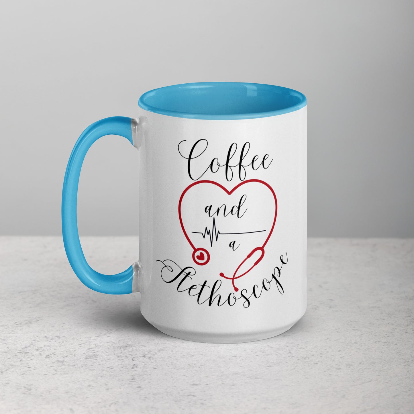 Coffee and a Stethoscope Mug White