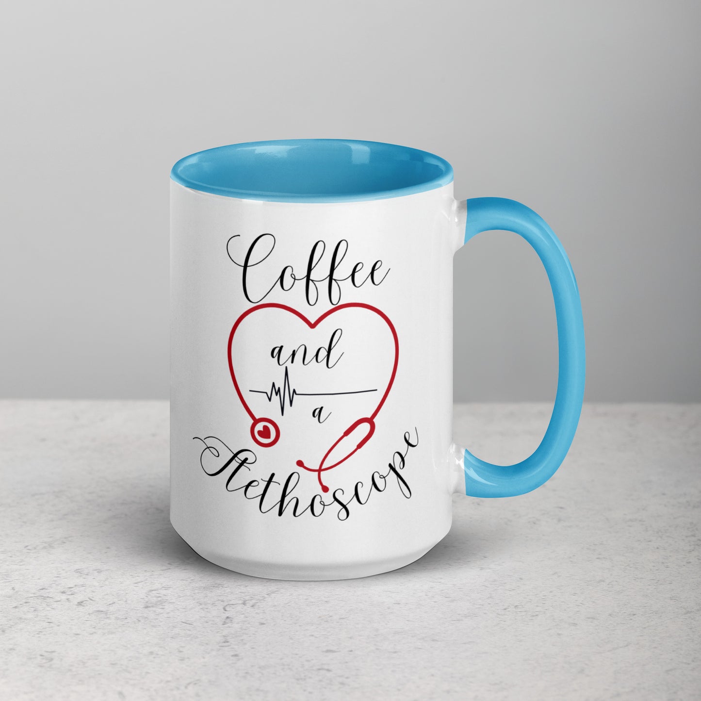 Coffee and a Stethoscope Mug White