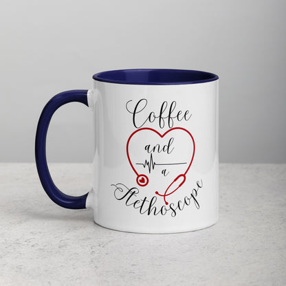 Coffee and a Stethoscope Mug White