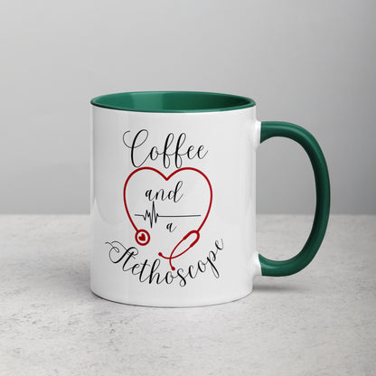 Coffee and a Stethoscope Mug White