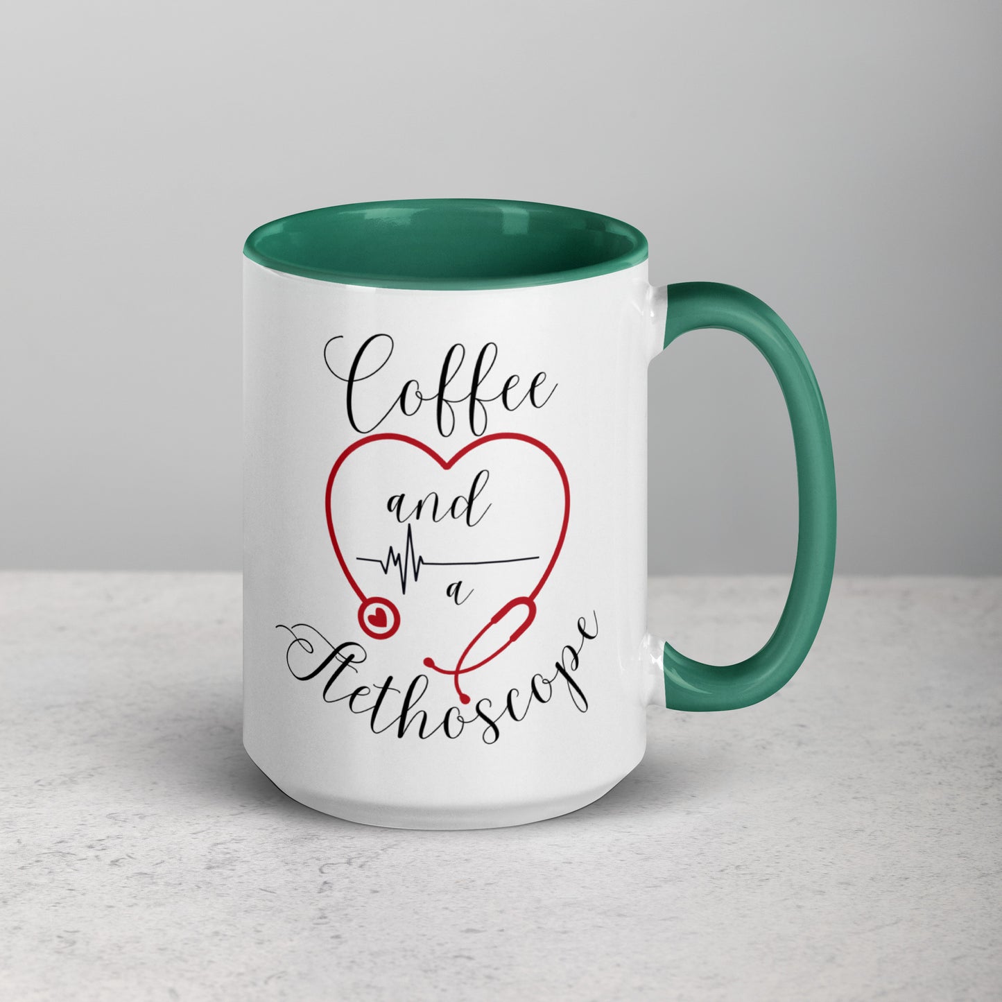 Coffee and a Stethoscope Mug White