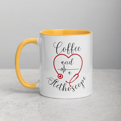 Coffee and a Stethoscope Mug White