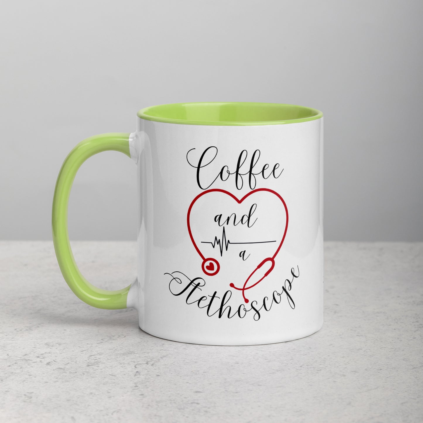 Coffee and a Stethoscope Mug White