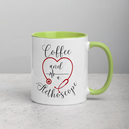 Coffee and a Stethoscope Mug White