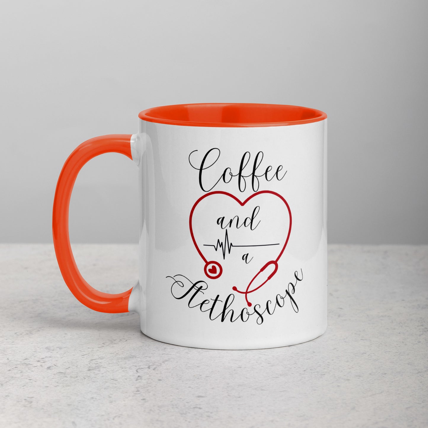 Coffee and a Stethoscope Mug White