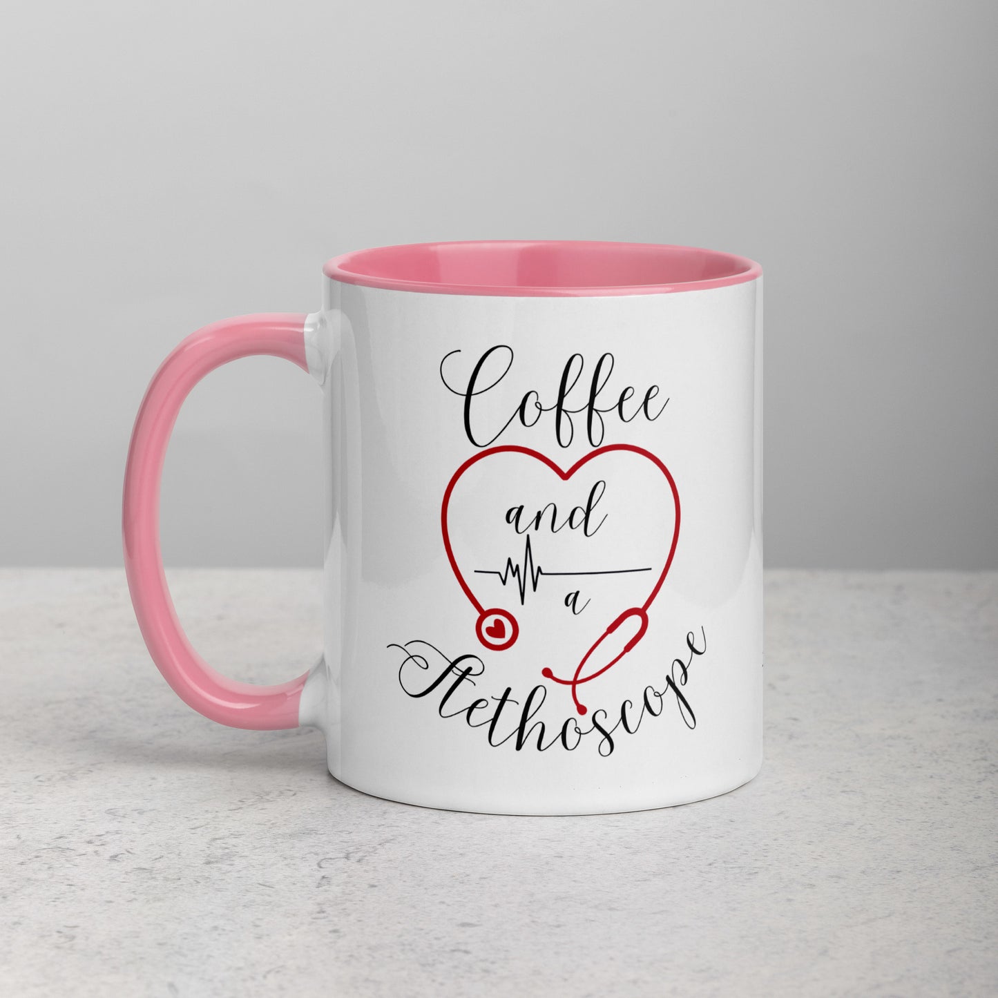 Coffee and a Stethoscope Mug White