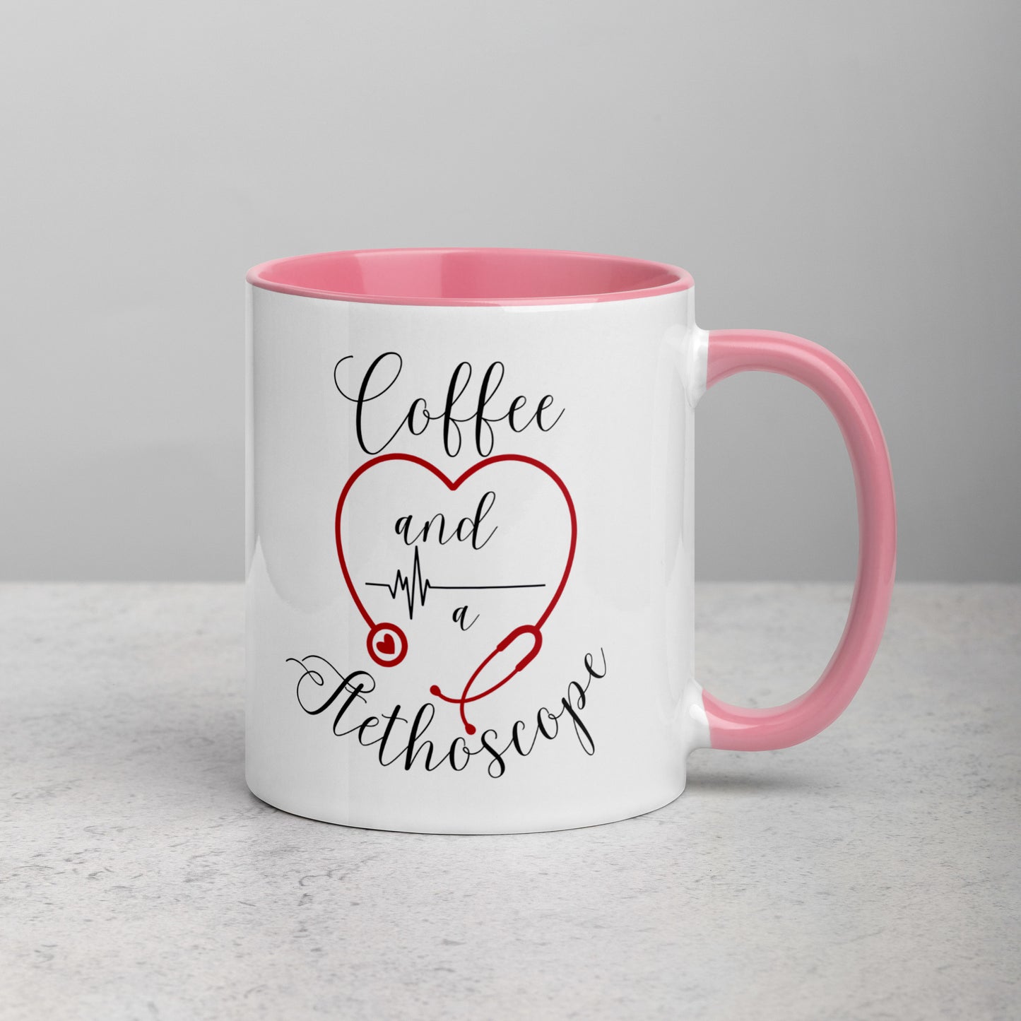 Coffee and a Stethoscope Mug White