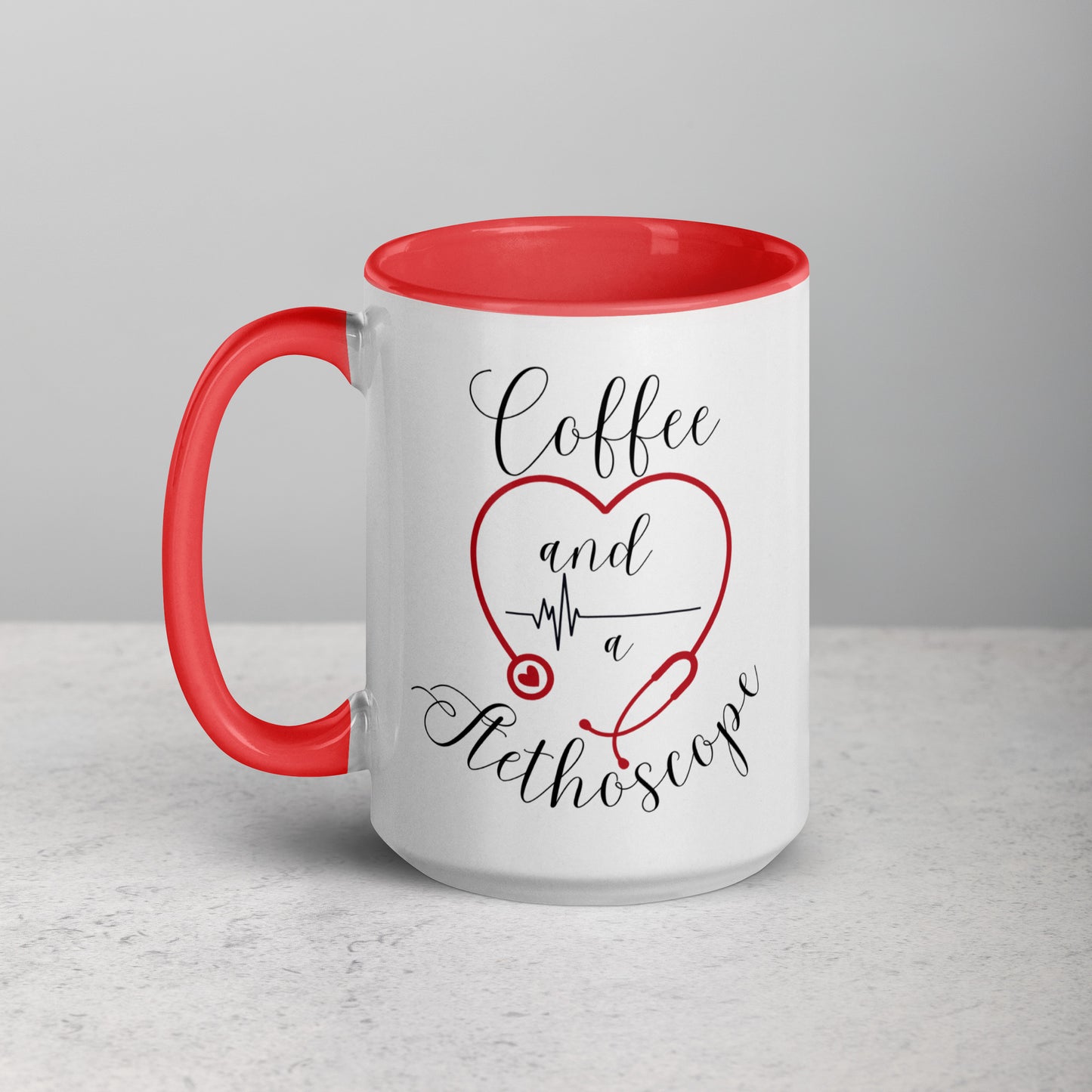 Coffee and a Stethoscope Mug White