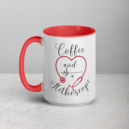 Coffee and a Stethoscope Mug White