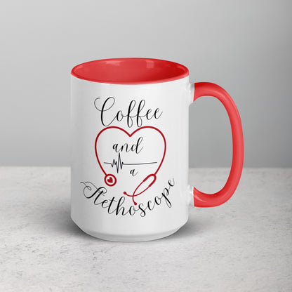 Coffee and a Stethoscope Mug White