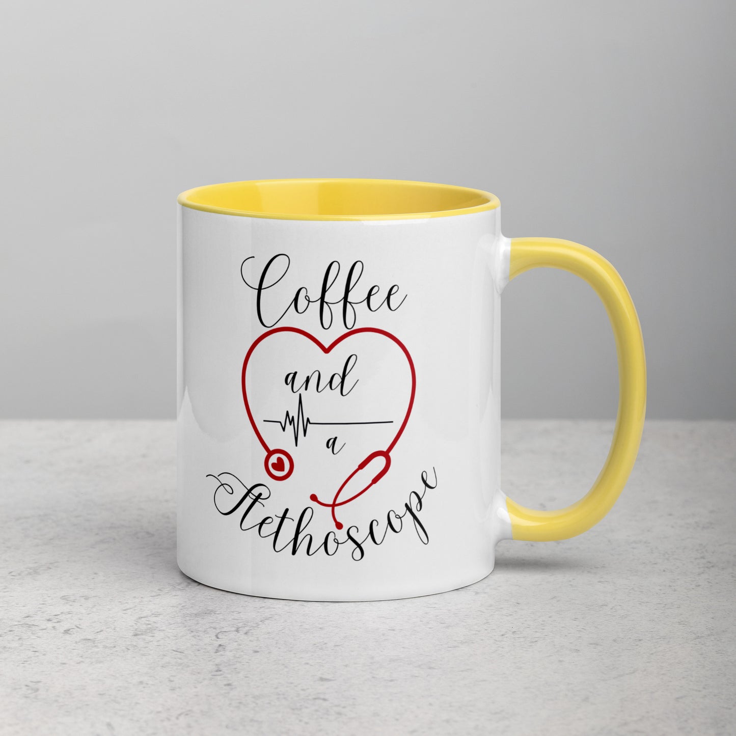 Coffee and a Stethoscope Mug White